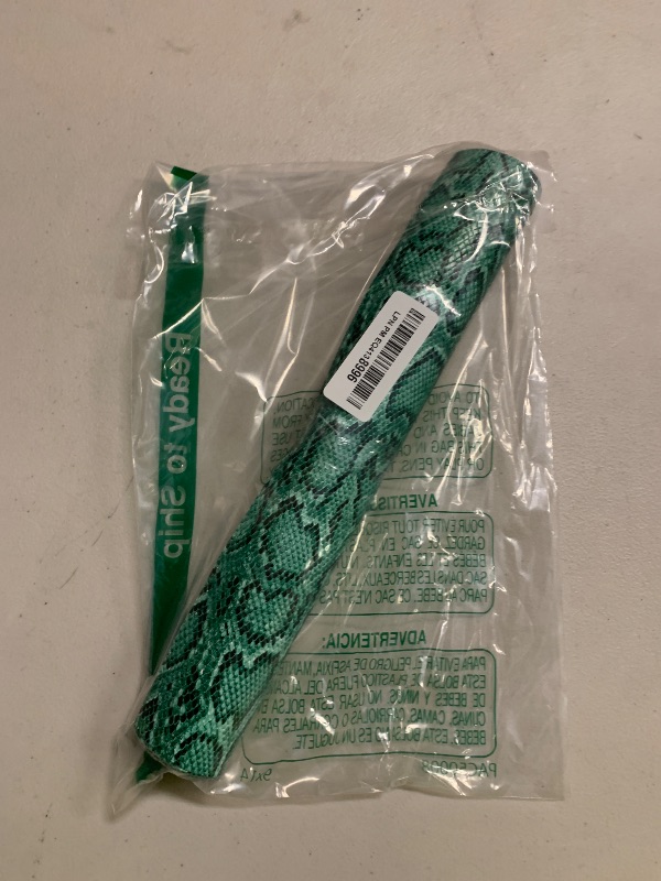 Photo 1 of 12"x54" Snake Patterned PU Faux Leather,Embossed Snake Textured Faux Synthetic Leather Fabric for Home Decoration DIY Sewing Clothes Project Bows Earrings Making Craft Green