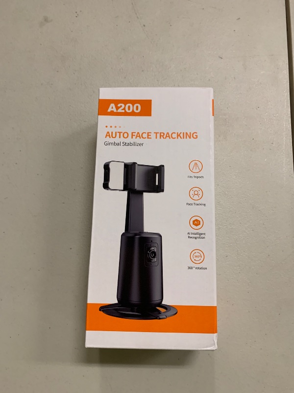 Photo 1 of Auto Face Tracking Tripod 360° Rotating Cell Phone Photo and Video Kits Stand, No App, Camera Stand with Remote and Gesture Control, Rechargeable Smart Shooting Stand for Live Recording Tiktok?Black?