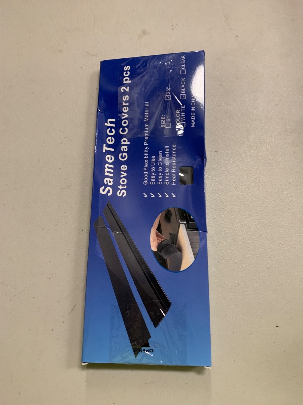 Photo 1 of Silicone Stove Counter Gap Cover (2 Pack, 25in, Black), Non-Adhesive Heat Resistant Kitchen Stove Gap Filler, Easy Clean Silicone Gap Guard Seals Spills Between Counter & Stove