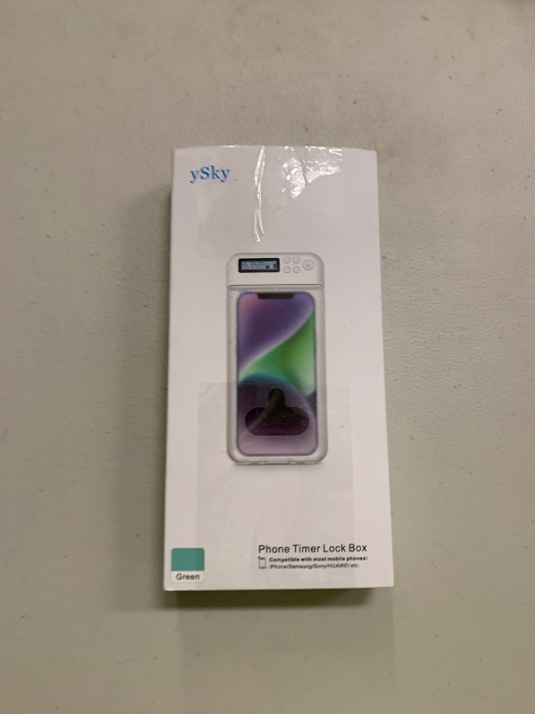 Photo 1 of ySky Timed Lock Box, Portable Phone Locker with Self-Control Timer for iPhone, Android, Helping Kids, Students, Adults Focus Back, Mobile Phone Addiction Control (Green)