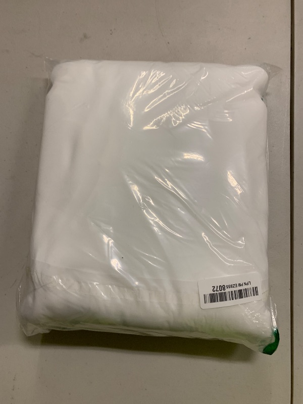 Photo 1 of 2 Panels Plain White Semi Blackout Curtains 84 Inches Long,Grommet No Non Black Out Privacy Keep Heat Fabric Darkening Thermal Window Coverings Drapes for Living Room Bedroom,84 Length Pair Set