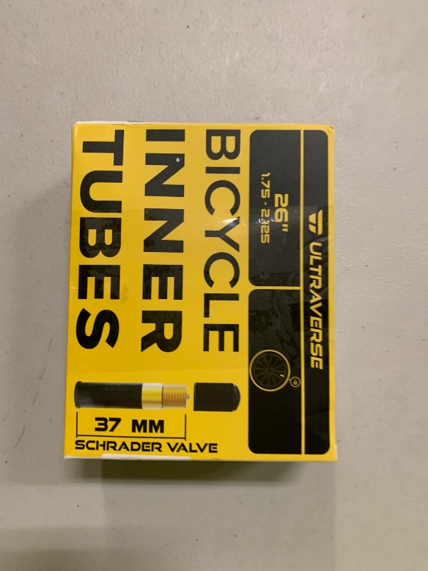 Photo 1 of Ultraverse Bike Inner Tube for 26 X 1.75/1.95/2.10/2.125 inch Bicycle Tire with Schrader Valve – Rubber Tubes for Mountain and Trail, Cruisers, MTB, Gravel, Enduro, Downhill, City Bikes - 2 Pack