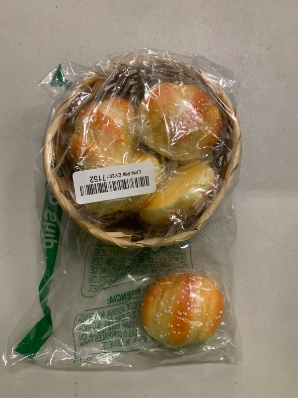 Photo 1 of Shappy 8 Pcs Jesus Miracle Loaves and Fish Decorations Include 2 Fake Fish and 5 Fake Artificial Bread with a Basket, Sunday School and Religious Learning Activities
