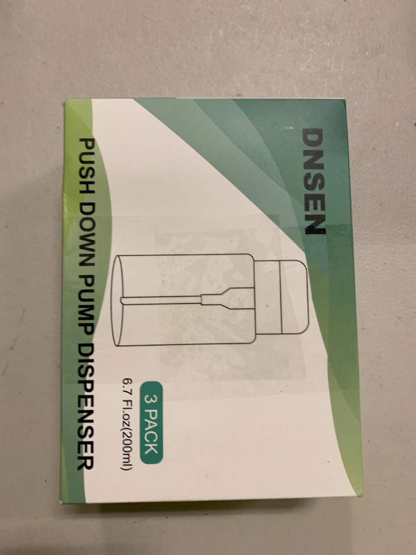 Photo 1 of 3 Pack Push Down Pump Dispenser Empty Push Top Bottles Containers for Nail Polish Makeup Remover Micellar Water Facial Toner 6.7oz/200ML