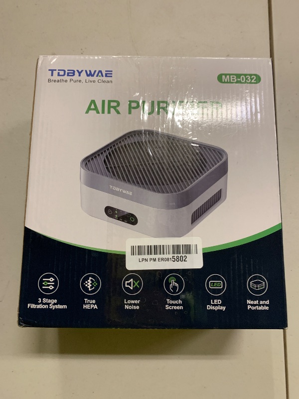 Photo 1 of Air Purifiers for Home 600 Sq.Ft, TDBYWAE H13 True HEPA Air Purifier with USB Cable for Pets Dust Dander Pollen Odor Smoke, Small Portable Air Purifier for Bedroom Office Desktop Car RV (Green)