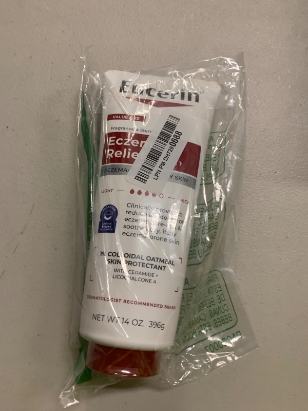 Photo 1 of Eucerin Eczema Relief Body Cream, Eczema Cream with Colloidal Oatmeal, Ceramide-3 and Licorice Root Extract, 14 Oz Tube