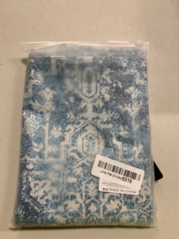 Photo 1 of Sunshineyan Teal Boho Pillow Covers 18x18 Set of 2, Bohemian Carpet Pattern Outdoor Decorative Throw Pillows Linen Ethnic Design Rustic Farmhouse Cushion Cases for Couch Sofa Decor