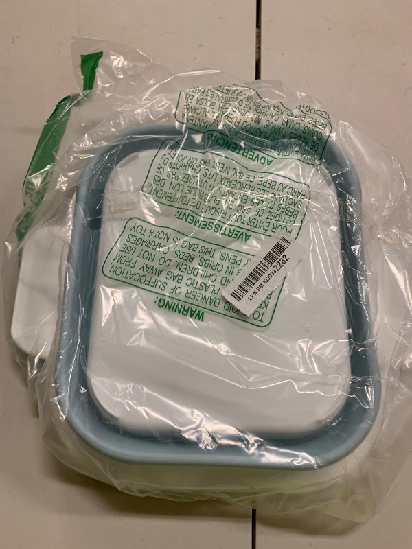 Photo 1 of 2 in 1 Collapsible Sink Basin - 5.3 QT Foldable Fruit Washing Bowl with Strainer - Silicone Collapsible Colander for Kitchen Organization RV Camping