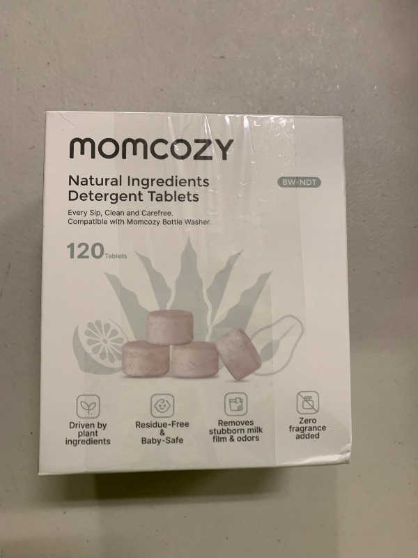 Photo 1 of Momcozy Natural Washing Block for Baby Bottle Washer, Powerful Plant-Based Formula, Safe & Residue-Free, 120 Tablets