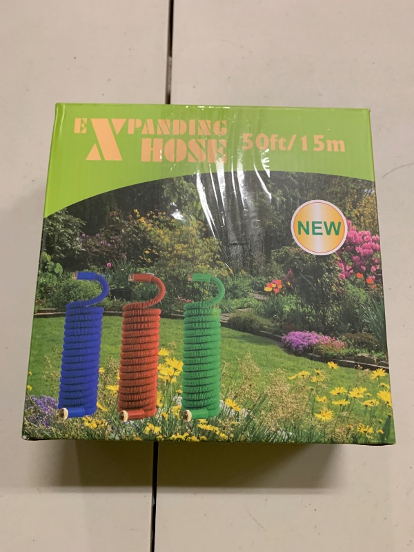 Photo 1 of 50 ft Expandable Garden Hose - Superior Strength 3750D - 3 -Layer Latex Core Garden HoseS - Expanding Water hoses - Extra Strong Brass Connectors/Storage Bag