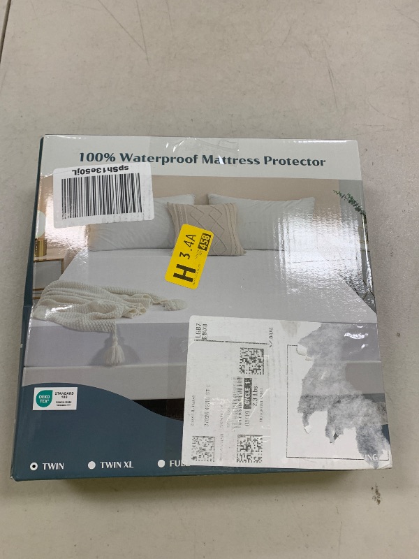 Photo 1 of 2 Pack Twin Waterproof Mattress Protector Deep Pocket Mattress Cover, Soft Breathable Mattress Pad, Fitted Noiseless Waterproof Bed Cover Stretch to 19"