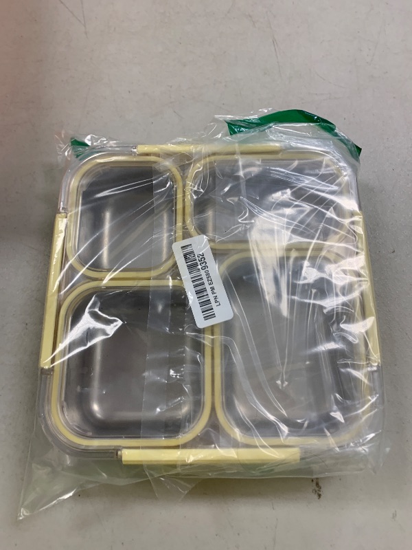 Photo 1 of Palksky Bento Snack Containers Stainless Steel, 4 Compartment Snackle Box Container, Reusable Lunch Bento Snack Boxes, Divided Food Storage Containers for Home, Travel