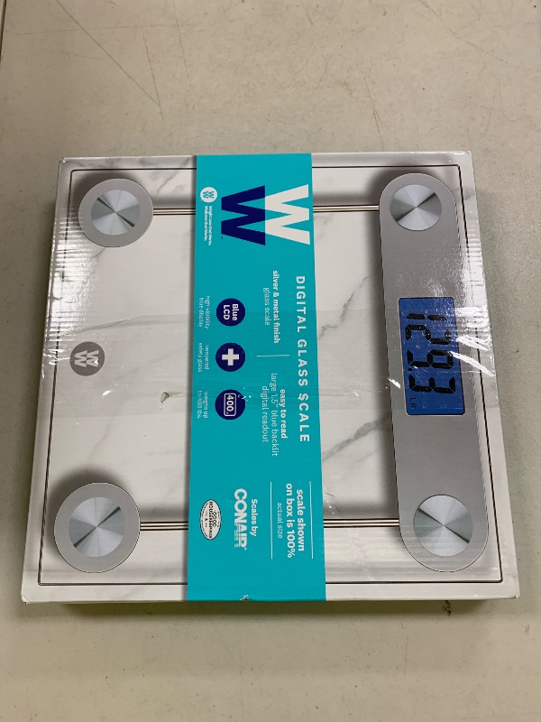 Photo 1 of Weight Watchers Scales by Conair Scale for Body Weight, Digital Bathroom Scale in Clear
