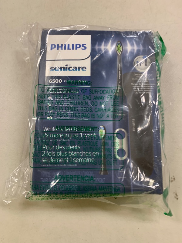 Photo 1 of Philips Sonicare ProtectiveClean 6500 Rechargeable Electric Toothbrush, with Pressure Sensor, 3 Cleaning Modes, SmarTimer and QuadPacer, 14-Day Battery Life, Charging Travel Case, Navy Blue, HX6462/07