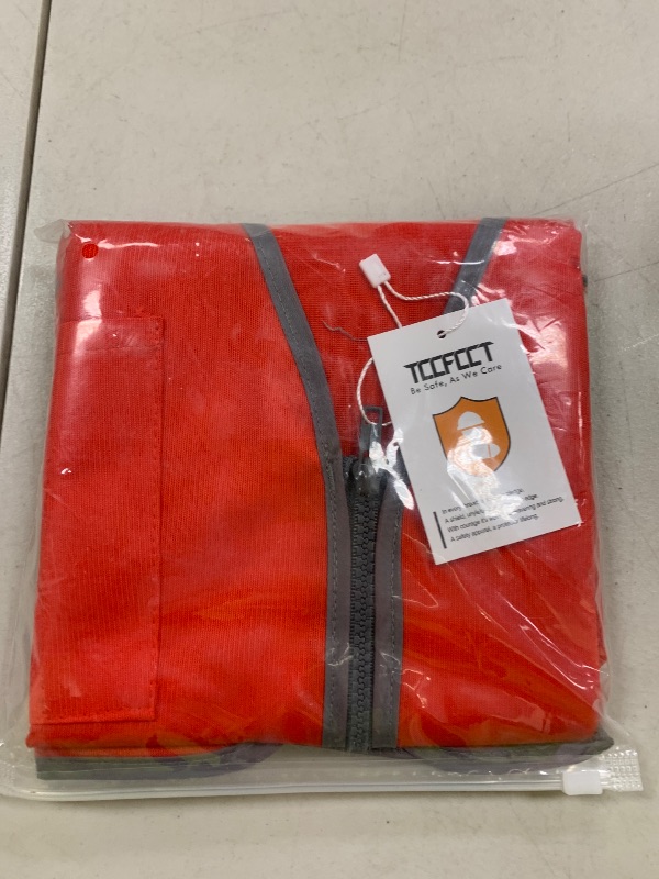 Photo 1 of TCCFCCT Women Reflective Vest 11 Pockets High Visibility Mesh Safety Vest for Lady, Neon Construction Work Vest with Zipper, Snug-Fit, Durable with Reinforced Sewing, ANSI Compliant, SMALL 