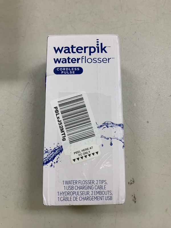 Photo 1 of Waterpik Cordless Pulse Rechargeable Portable Water Flosser for Teeth, Gums, Braces Care and Travel with 2 Flossing Tips, Waterproof, ADA Accepted, WF-20 Blue, Packaging May Vary