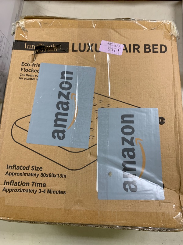 Photo 1 of InnoTruth Queen Camping Air Mattress with Built-in Pump, Inflatable Blow up Mattress for Home & Guests, 13" Raised Colchones Inflables Air Bed, Ideal for Travel, Outdoor, Back to School Supplies, Grey