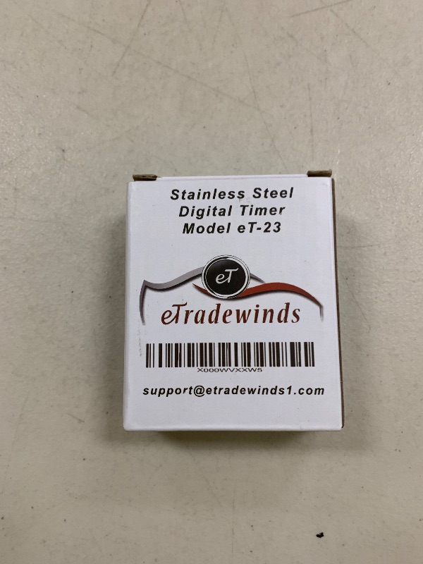 Photo 1 of Elegant Digital Kitchen Timer, Stainless Steel Model eT-78, Displays 0-99 Min. or 0-99 Hr., Super Strong Magnet, Volume Switch for Mute/Soft/Loud Alarm, Auto Shut Off, Auto Memory by eTradewinds