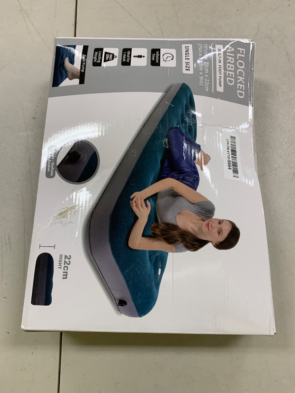 Photo 1 of Outraveler Single Size Camping Air Mattress with Built in Foot Pump, Inflatable Bed Blow Up Mattress Sleeping Pad
