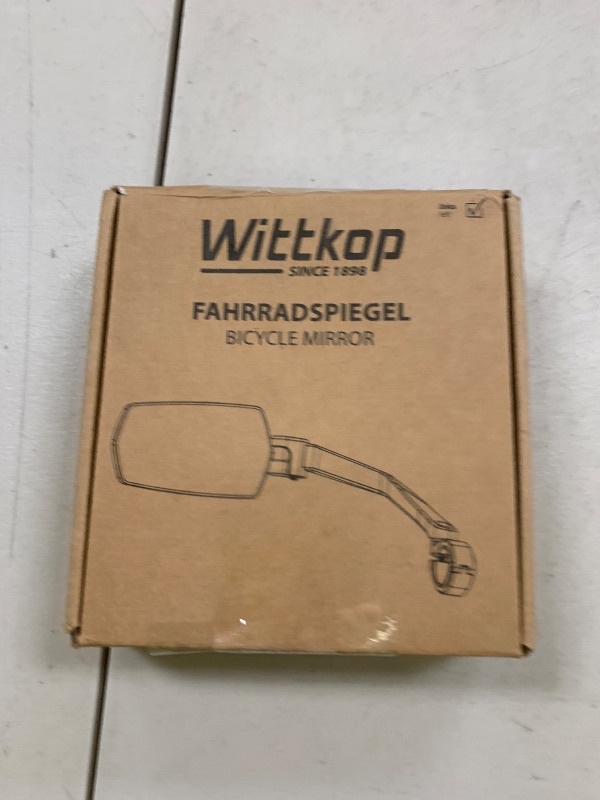 Photo 1 of WITTKOP Bike mirror | Large HD field of vision | 360° rotatable & foldable | Mounting above & below | Break-proof & durable | ebike accessories, bike mirror handlebar mount, bicycle mirrors
