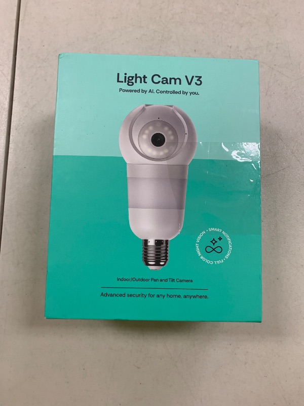Photo 1 of Luna Light Bulb Security Cameras Wireless Outdoor Indoor, 360° Pan Tilt, Color Night Vision, LED Bulb & Spotlight, 2.4GHz Wi-Fi 6, Porch Light Cameras for Home Security (2025 Upgrade Version)