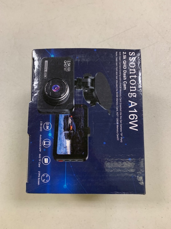 Photo 1 of Dash Cam Front and Rear, Dash Camera for Cars WiFi/APP Control Dual Dashcam W/ 64GB Card, 2.5K Dash Cam Front+1080P Rear Car Camera W/Super Night Vision, Loop Recording, G-Sensor, Max Support 256GB