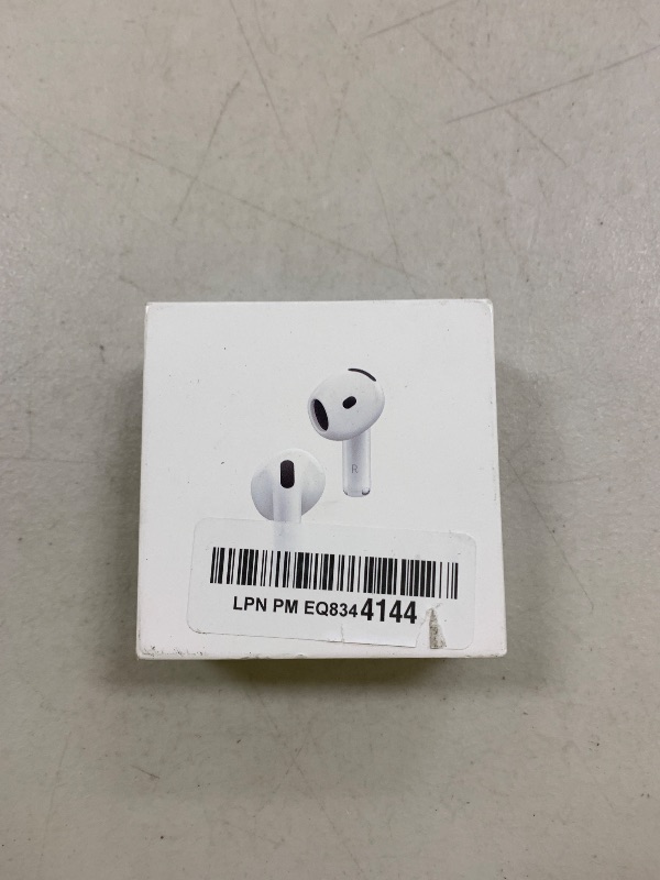 Photo 1 of Apple AirPods 4 Wireless Earbuds, Bluetooth Headphones, with Active Noise Cancellation, Adaptive Audio, Transparency Mode, Personalized Spatial Audio, USB-C Charging Case, Wireless Charging, H2 Chip