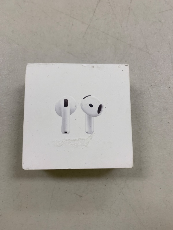 Photo 1 of Apple AirPods 4 Wireless Earbuds, Bluetooth Headphones, Personalized Spatial Audio, Sweat and Water Resistant, USB-C Charging Case, H2 Chip, Up to 30 Hours of Battery Life, Effortless Setup for iPhone