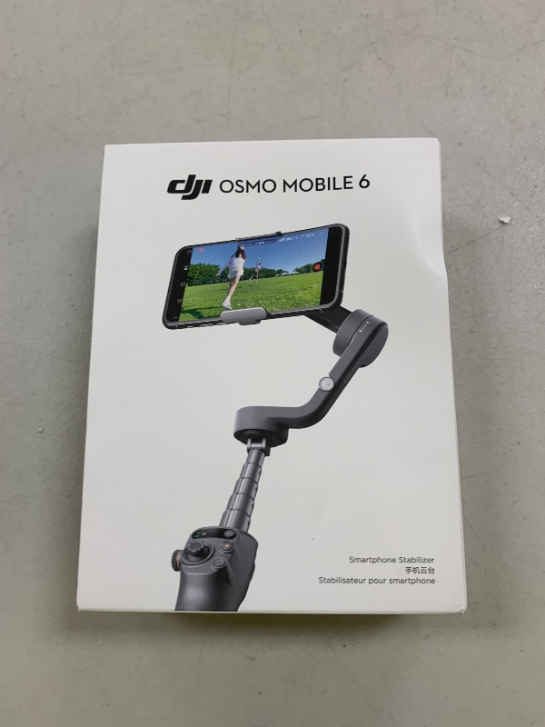 Photo 1 of DJI Osmo Mobile 6 Gimbal Stabilizer for Smartphones, 3-Axis Phone Gimbal, Built-In Extension Rod, Object Tracking, Portable and Foldable, Vlogging Stabilizer, YouTube TikTok, Slate Gray