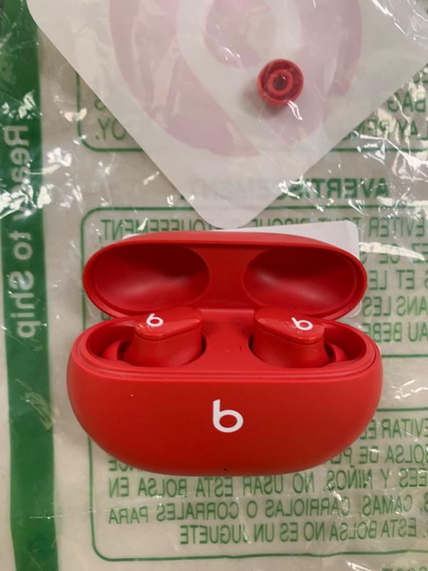 Photo 1 of Beats Studio Buds - True Wireless Noise Cancelling Earbuds - Compatible with Apple & Android, Built-in Microphone, IPX4 Rating, Sweat Resistant Earphones, Class 1 Bluetooth Headphones - Red