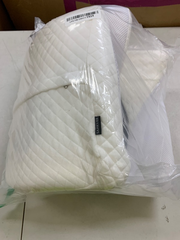 Photo 1 of SAHEYER Cervical Neck Pillow, Memory Foam Pillow for Neck Pain Relief and Snoring, Ergonomic Pillow for Side Sleeper, 2 in 1 Orthopedic Pillow for Back and Stomach Sleeper, White