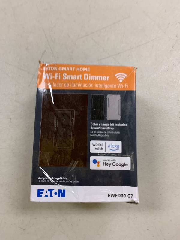 Photo 1 of Eaton EWFD30-C7-BX-L Wi-Fi Smart Universal Dimmer Compatible with Alexa and Google Assistant, Color Change Kit (Brown/Black/Gray)
