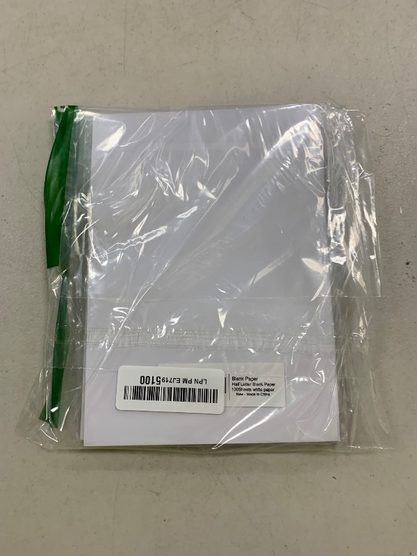 Photo 1 of Half Letter Blank Paper, A5 100 Sheets/200 Pages Printer Paper, Unpunched, Blank Copy Paper, 100gsm, White, 5.8'' x 8.2''