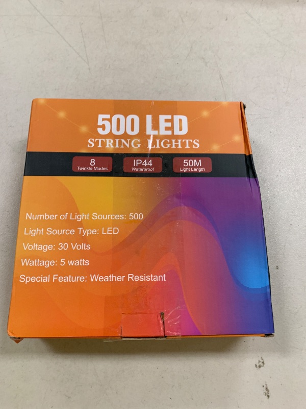 Photo 1 of 164Ft 500 LED Green Christmas Lights, Waterproof 8 Twinkle with Memory Functions Green String Lights for Indoor Outdoor Tree Garden Christmas Decoration