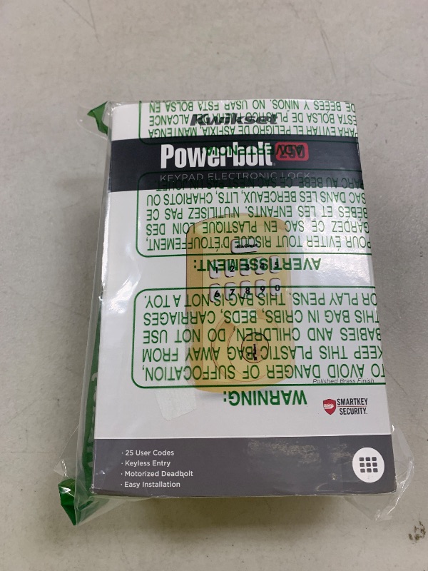 Photo 1 of Kwikset 9250TRS-L03S Transitional Powerbolt 2 Electronic SmartCode Deadbolt SmartKey with RCAL Latch and RCS Strike Lifetime Brass Finish