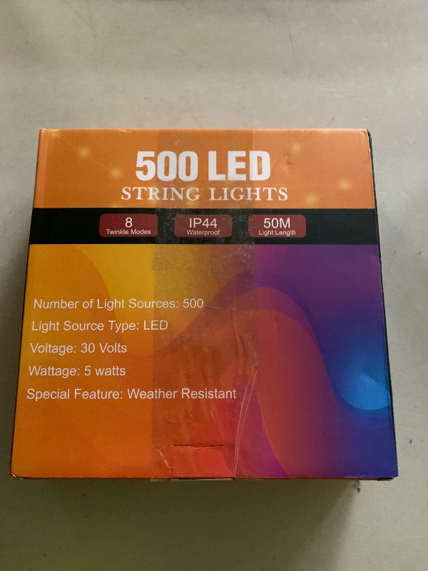 Photo 1 of 164Ft 500 LED Green Christmas Lights, Waterproof 8 Twinkle with Memory Functions Green String Lights for Indoor Outdoor Tree Garden Christmas Decoration