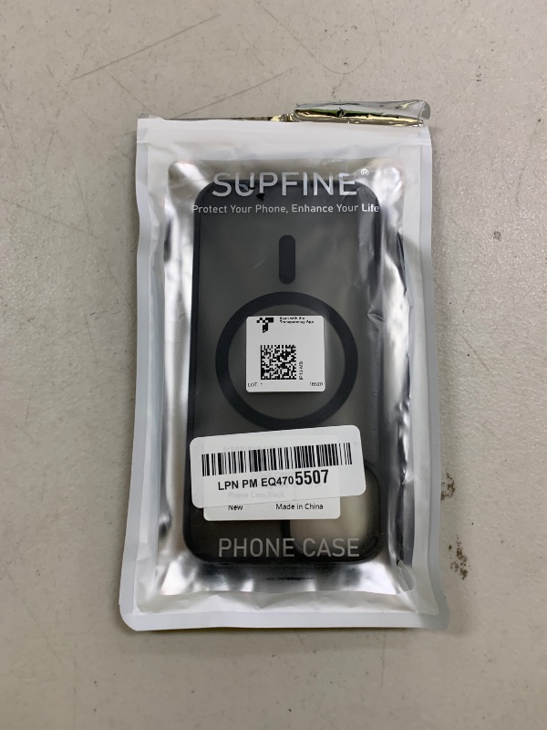 Photo 1 of SUPFINE Magnetic for iPhone 14 Case & iPhone 13 Case (Compatible with MagSafe)(Military Grade Drop Protection) Translucent Matte Shockproof Phone Cover,Black