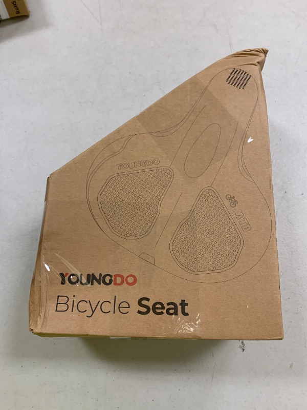 Photo 1 of YOUNGDO Bike Seat - Comfortable Gel Foam Padded Leather, Wide Bike Saddle Cushion, Universal Fit, Shock Absorbing, for Women and Men