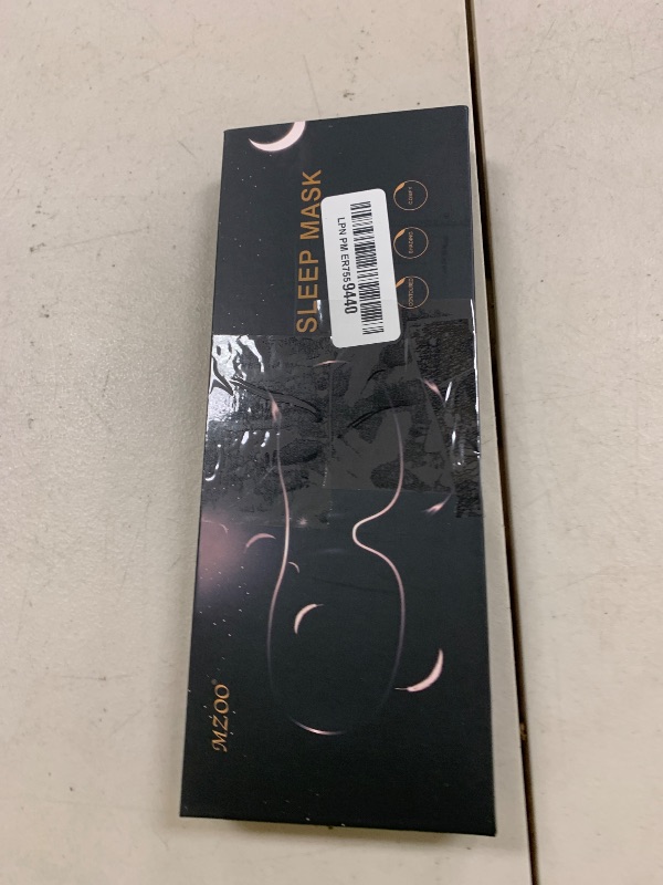 Photo 1 of MZOO Luxury Sleep Eye Mask for Side Sleeper Men Women, Zero Eye Pressure 3D Sleeping Mask, Light Blocking Patented Design Night Blindfold, Soft Eye Shade Cover for Travel, Black