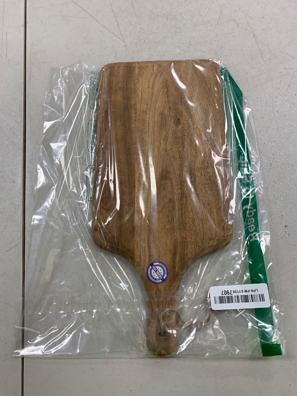 Photo 1 of Samhita Acacia Wood Cutting Board, for Meat, Cheese, Bread, Vegetables & Fruits, with Grip Handle (15" x 7")