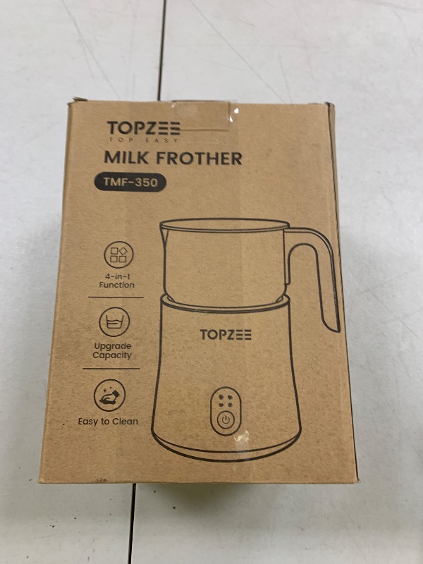Photo 1 of Topzee Electric Milk Frother and Steamer 4-in-1, 16.9oz/500ml Large Capacity, Frother for Coffee with Warm/Cold Foam, Warm Milk & Hot Chocolate for Latte, Cappuccino