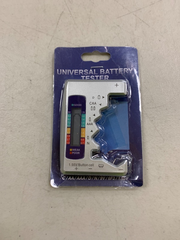 Photo 1 of Wolfride AA Battery Checker Tester Universal Battery Tester 9v Battery Tester Digital Display for AAA AA C D N 9V Battery 1.55V Button Cell