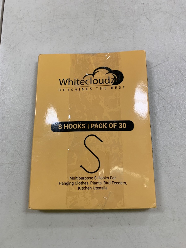Photo 1 of 30 Pack Black S Hooks for Hanging Plants, Metal Hooks for Hanging, S Hooks for Hanging Heavy Duty, Durable S Shaped Kitchen Hooks for Kitchenware, Pots, Utensils, Clothes & Bags