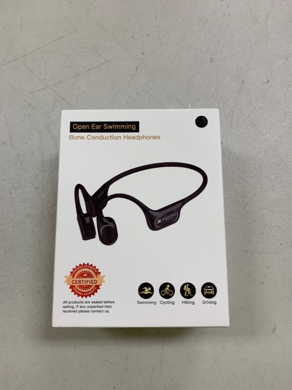 Photo 1 of Swimming Headphones IP68 Waterproof, Open Ear Bone Conduction Headphones Bluetooth 5.4 with 32GB MP3 Player, Secure Comfort Underwater Swim Earbuds for Jogging Cycling Fitness-SurfAudio(Black)