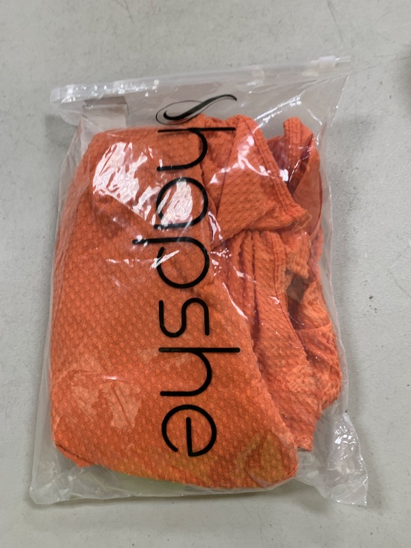 Photo 1 of SHAPSHE Women's One Piece Swimsuit Tummy Control Body Shaper Swimsuits Sleeveless Cutout Tie Knot Front Bikini Swimwear Orange