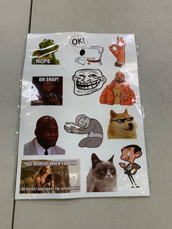 Photo 1 of Mr. Pen Fun Covers - 131 pc Water Bottle Stickers with Memes and Vinyl