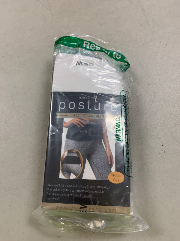 Photo 1 of Vriksasana Posture Sacroiliac Hip Belt for Women and Men That Alleviates Sciatic, Pelvic, Lower Back, Leg and Sacral Nerve Pain Caused by Si Joint Dysfunction| Trochanter Brace (Regular, Black)