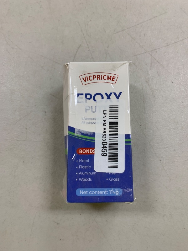 Photo 1 of VICPRICME Epoxy Putty Stick, 120 g 2 Part epoxy Quick Repair Adhesive, Hard and Fast Repair for Pools, heaters, Bonds to Metal, Plastic, Wood, Glass, Ceramic Crack Filler, Heat and Waterproof