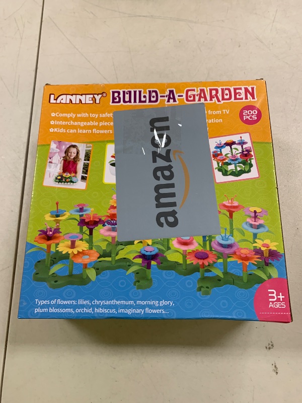 Photo 1 of Flower Building Toy Set, 200 Pcs Flower Garden Building Toys for Girls Boys 3 4 5 6 7 Year Old, Educational Stem Build Garden Toy, Kids Toddler Birthday Gift Ideas