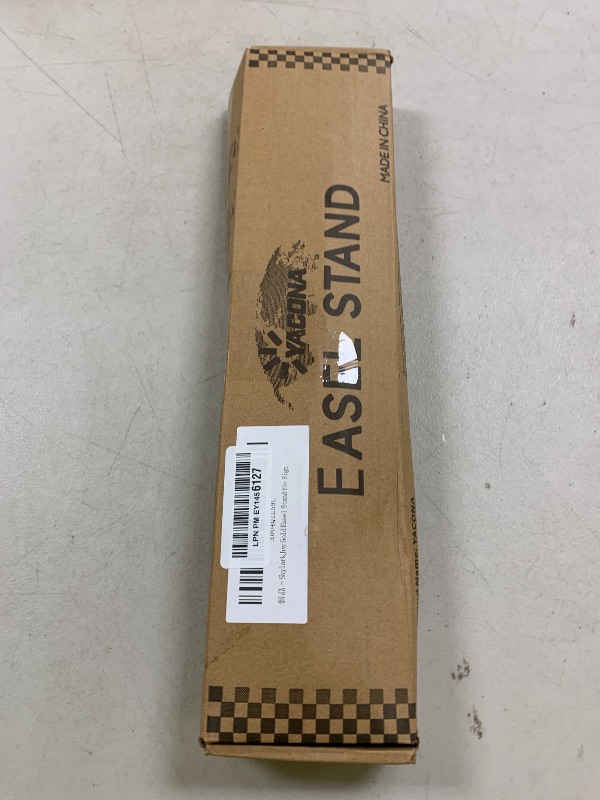 Photo 1 of 47" Gold Easel Stand for Wedding Signs, 4-Tier Height Metal Standing Easel with Adjustable Chain, Heavy Duty Art Easel for Painting, Wedding Sign, Party, Posters & Commercial Display